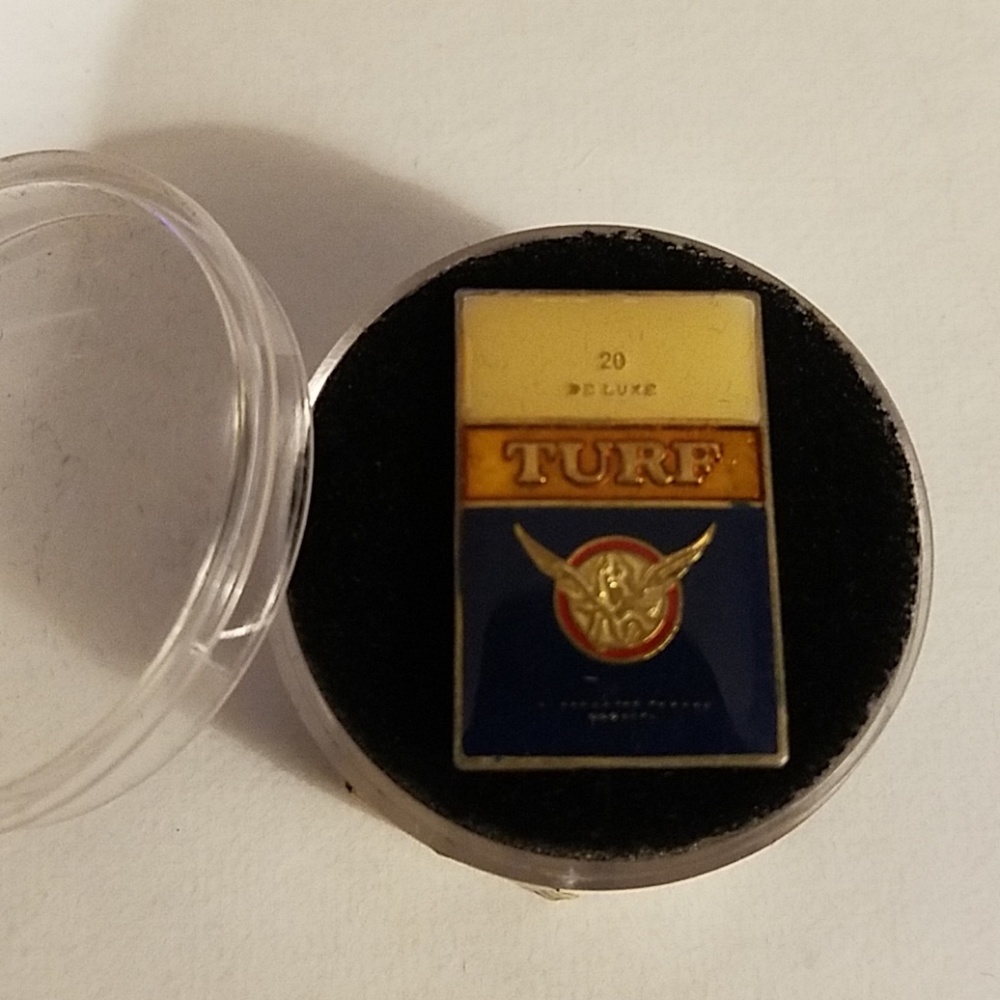Vintage Turf Cigarette Enamel metal pin
